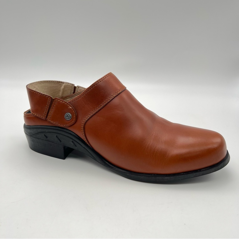Ariat 8.5 Women’s Chestnut Leather Slingback Convertible Mules Western 94070